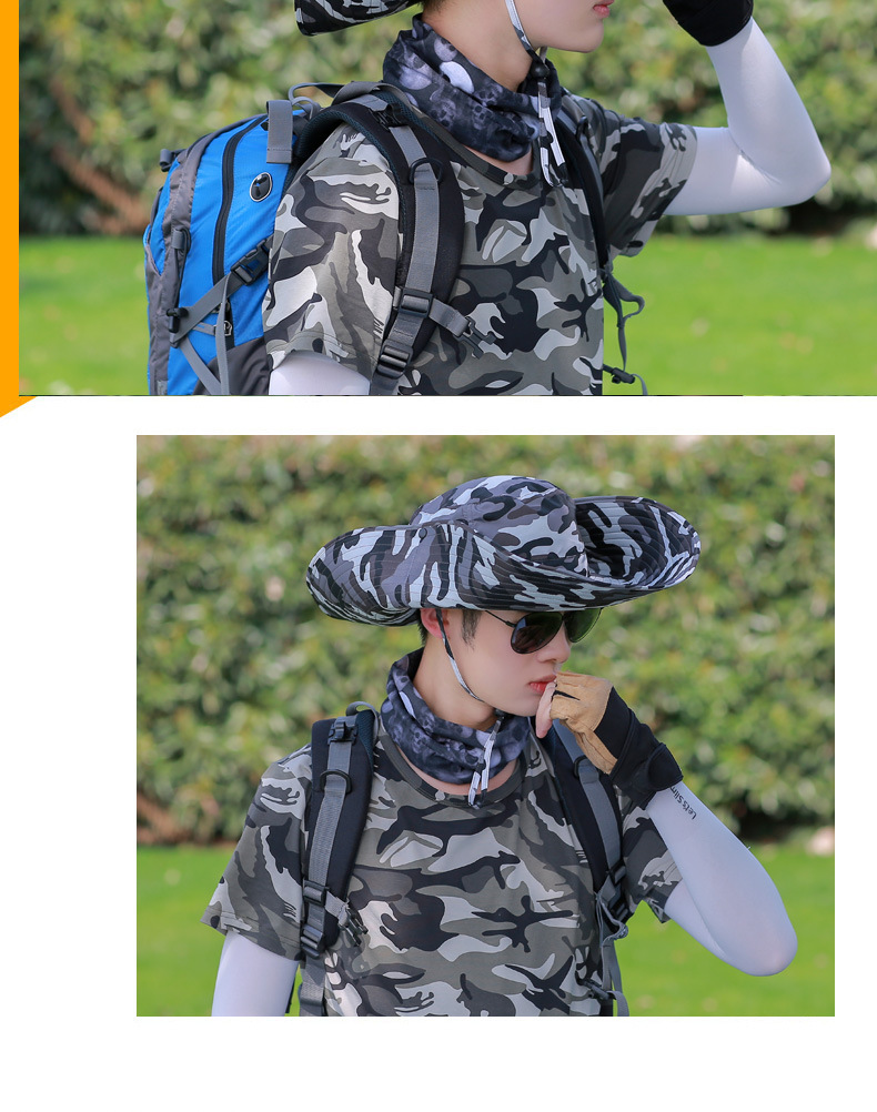 Military Camo Bucket Hat - Wide Brim Sun Protection For Men & Women UPF 50+ UV Defense_voghion.com