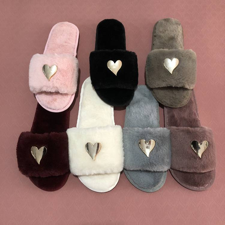 Nuove pantofole di lana a forma di cuore da donna, autunno e inverno, di alta qualità_voghion.com