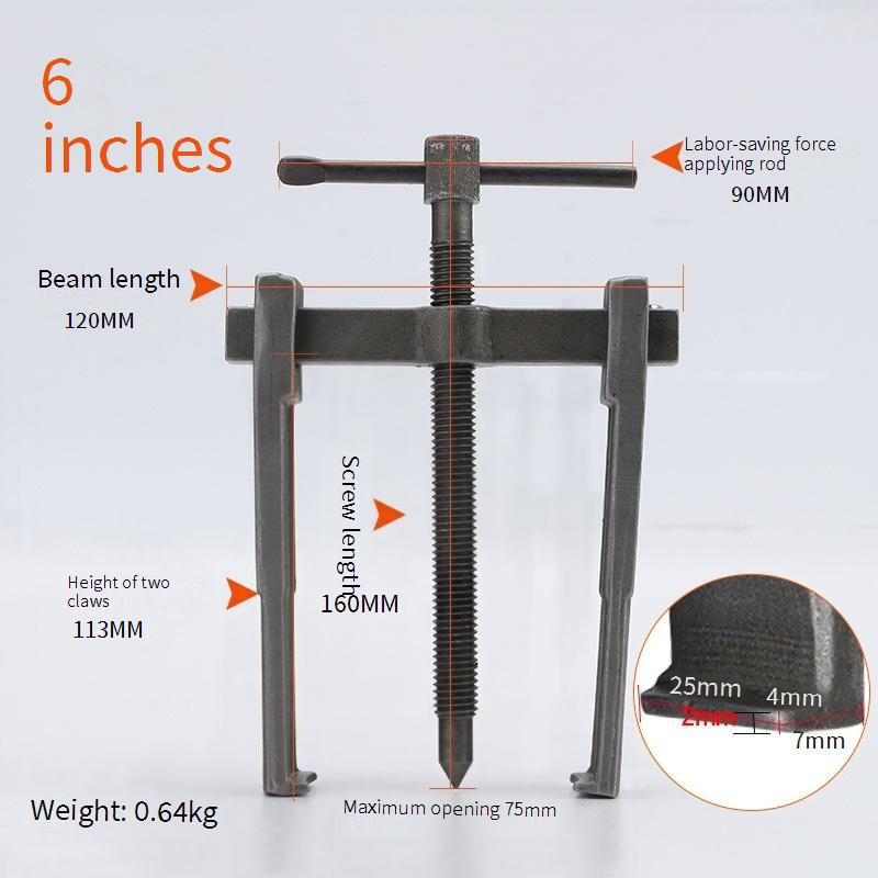 Heavy-Duty 2-Jaw Bearing Puller Set - German-Style Crossbar Design For Industrial Use_voghion.com