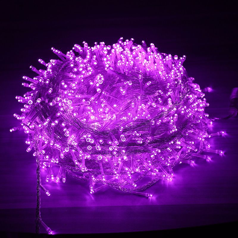 Catena di luci natalizie a LED per esterni impermeabili, 10 m, 100 LED, lucine con connettore terminale, bianco caldo/bianco freddo/multicolore_voghion.com