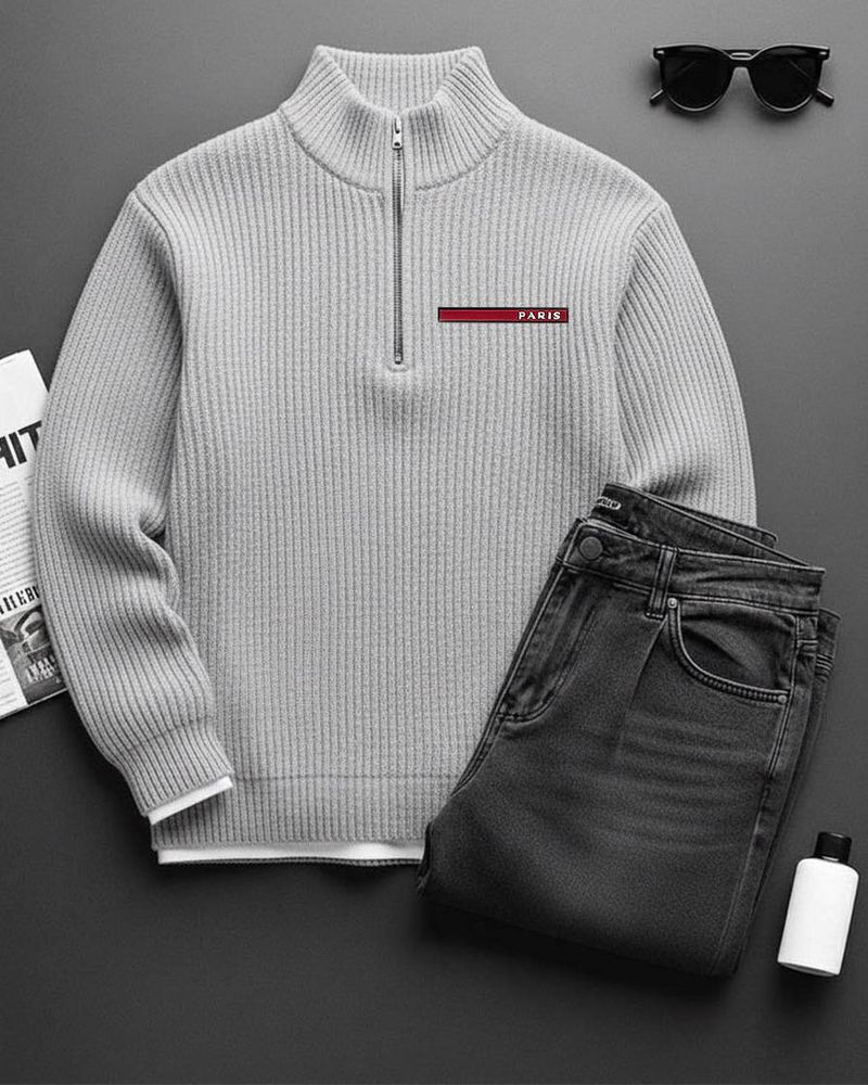 Herrenbekleidung Textur Jacquard Schweres Rundhals-Sweatshirt, Neuer Stil Im Frühling Und Herbst, Modisches, Vielseitiges Langarm-Unterhemd_voghion.com