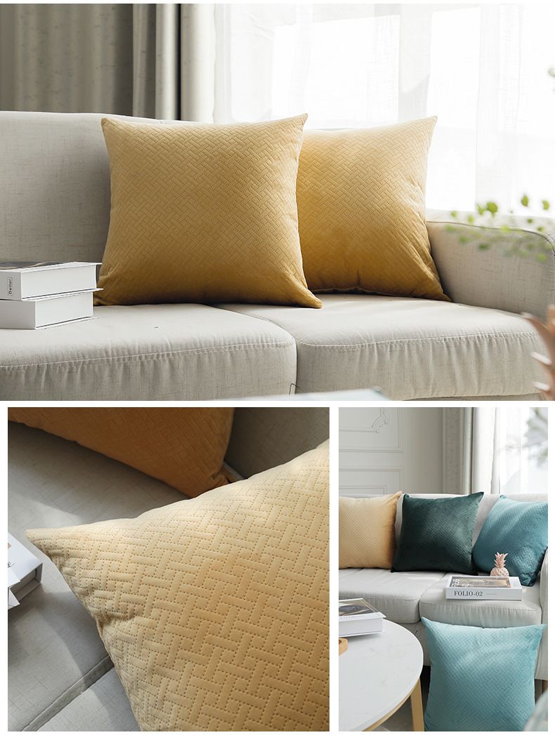 Einfarbiger Kissenbezug aus Polyester – moderner, minimalistischer Kissenbezug für Sofa, Bett, Büro (45 x 45 cm, ohne Einsatz, maschinenwaschbar, mehrere Farben)_voghion.com
