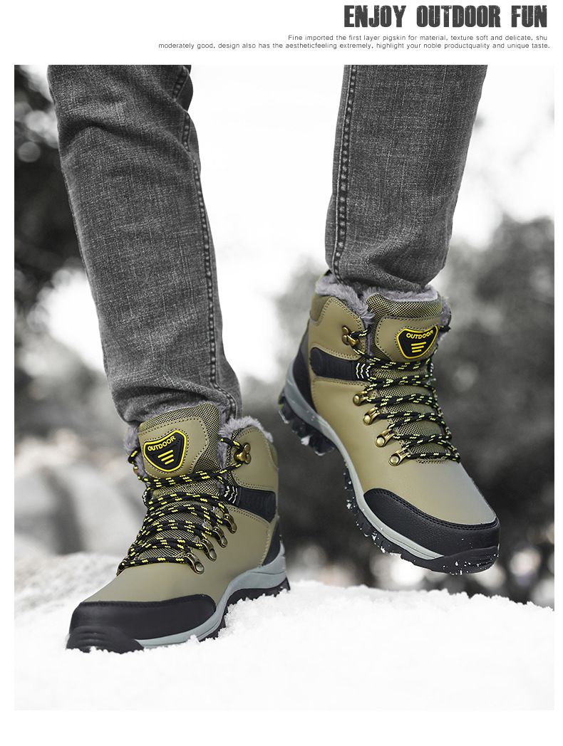Botas de neve grossas e quentes de lã e tamanhos grandes para homens_voghion.com
