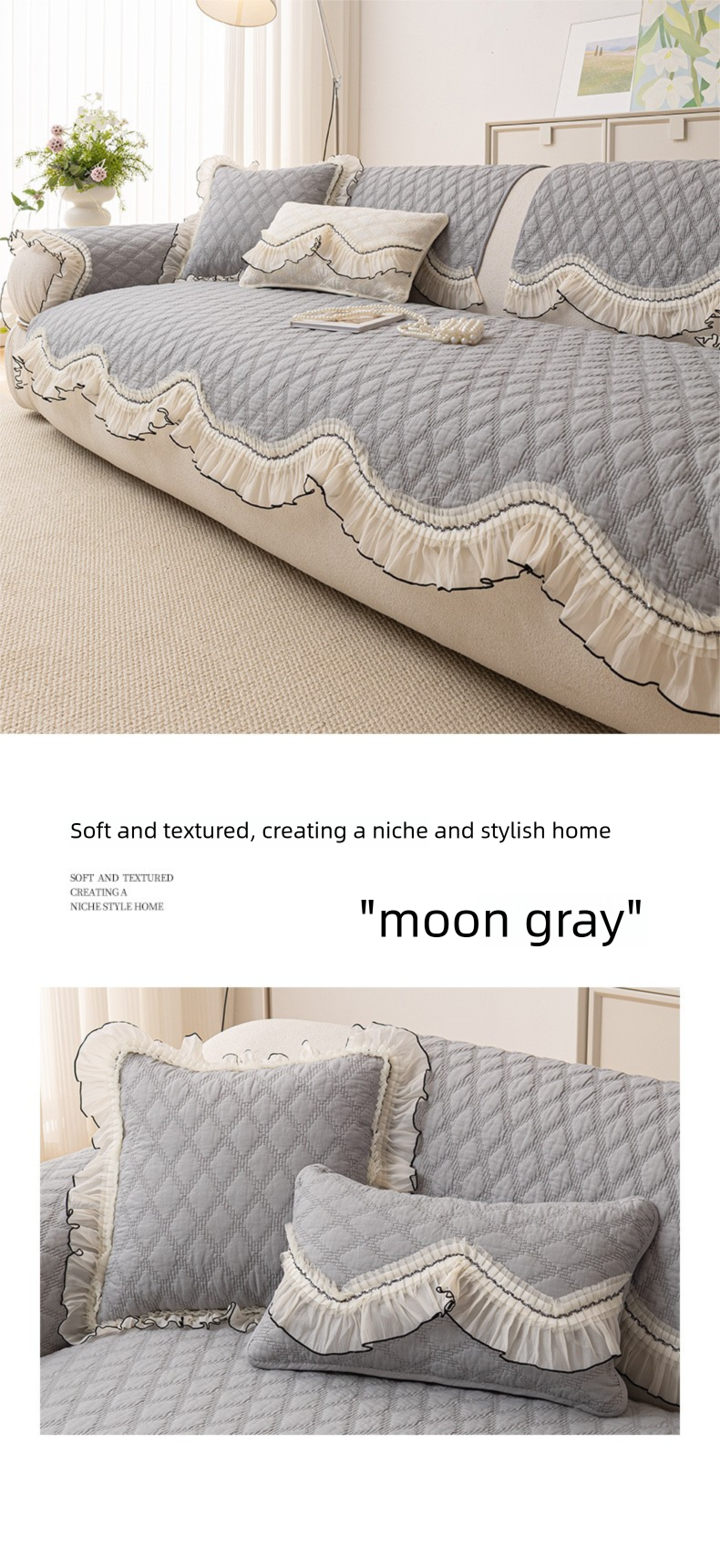 French Style Irregular Cotton All-Season 2025 New Non-Slip Seat Cushion Sofa Cover Set_voghion.com