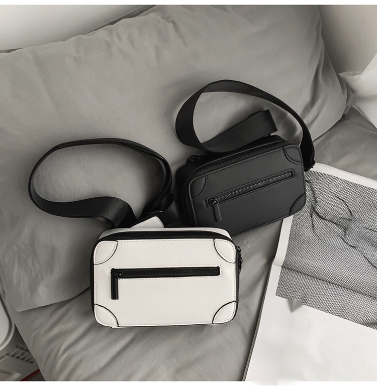 Trendig herr axelväska ny minimalistisk design personlig boxväska trendig liten axelväska exklusiv Sense enkel axelväska_voghion.com
