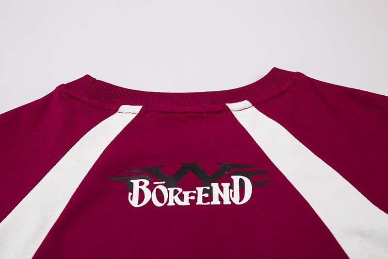 National Tide retro racing dress kontrastfarge bokstav talltrykk kortermet T-skjorte for menn og kvinner sommer gate løs kortermet skjorte_voghion.com