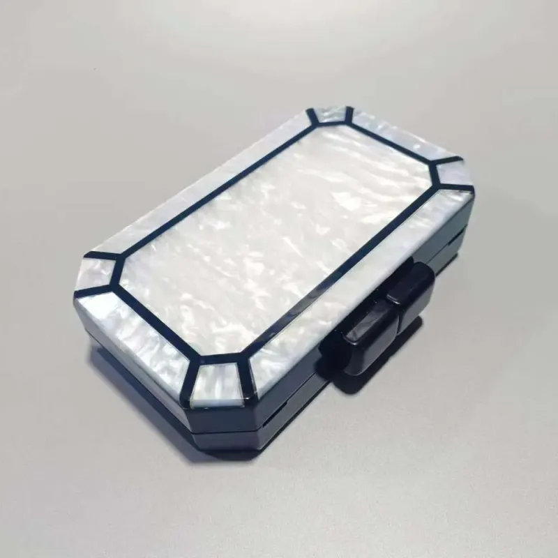 Summer Dinner Geometric Splicing Acrylic Shoulder Chain Bag For Women_voghion.com