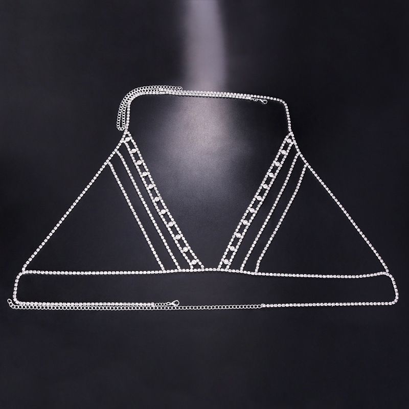 Neue Strass Brustkette für Frauen Sexy Fashion Plaid Einfache Brust Unterwäsche Zubehör Kette_voghion.com
