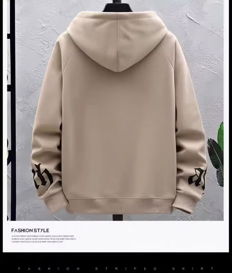 Completo da uomo con felpa con cappuccio e pantaloni della tuta in pile – Completo invernale comodo, vestibilità comoda, streetwear alla moda (M-3XL, nero/kaki, poliestere)_voghion.com