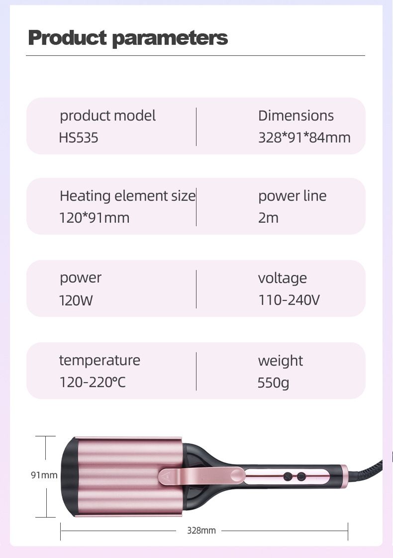 3-in-1-Eier-Lockenstab-Set: 3-facher Wasserwellen-Crimper für kleine und große Locken, professionelles Haarstyling-Tool_voghion.com