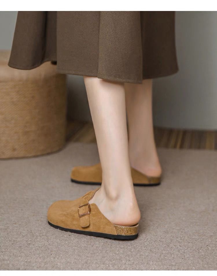 Pantofole da donna in tessuto con punta piatta, alla moda, con suola piatta, taglia grande_voghion.com