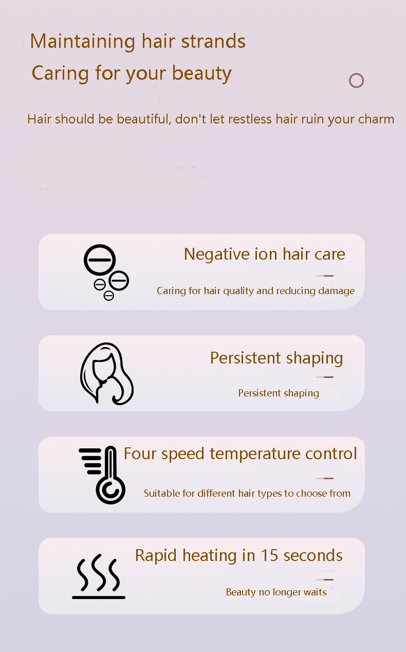 Fer à friser en céramique d'ions négatifs automatiques de chaleur rapide de bigoudi de cheveux d'une étape_voghion.com