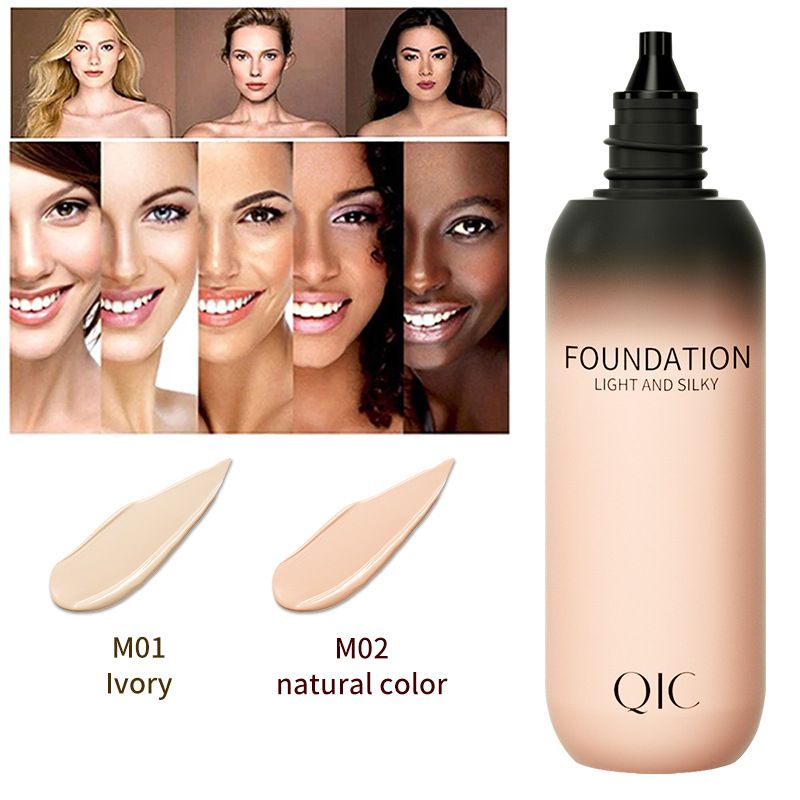 Base de maquillaje líquida Beauty QIC en botella pequeña, corrector de comercio exterior, maquillaje de larga duración, base de maquillaje líquida, crema BB hidratante._voghion.com