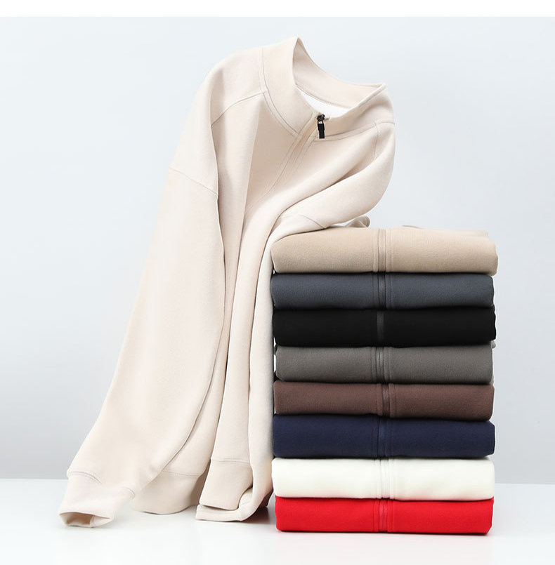 Herrenbekleidung Hoodie Silberfuchs Samt Strickjacke Overalls dicker Stehkragenmantel Männer und Frauen lockere Modemarke_voghion.com