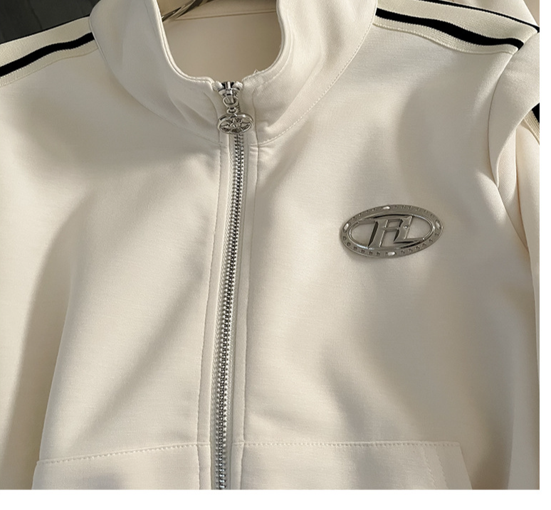 Abbigliamento da donna Casual Sportivo Tuta Autunno Riducente Slim Cerniera Collo Alto Alla Moda Due Pezzi Tuta_voghion.com