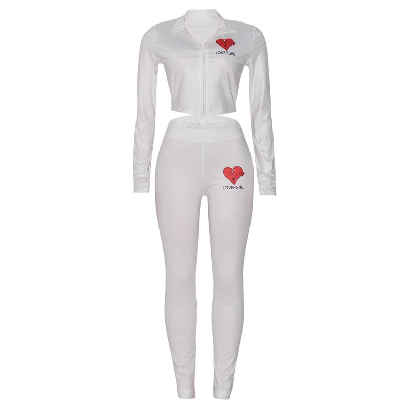 Heart Damen Zweiteilige Sets Sweatsuits Rosa Winter Trainingsanzug Für Damen Outfits Langarm Oberteil Hosen Anzüge Schwarz Passende Sets_voghion.com