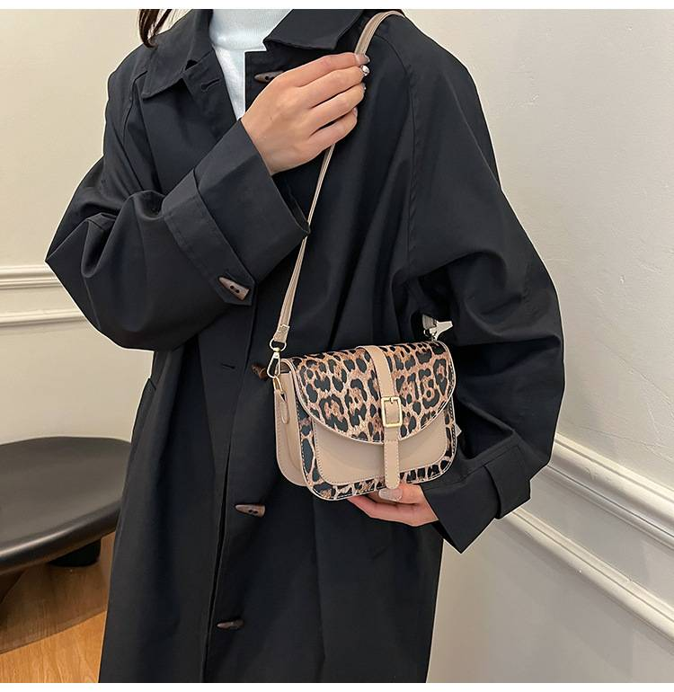 Cross-border Fashion Leopard-print Contrast Small Square Bag 2025 Spring New Shoulder Bag High-grade Messenger Bag_voghion.com