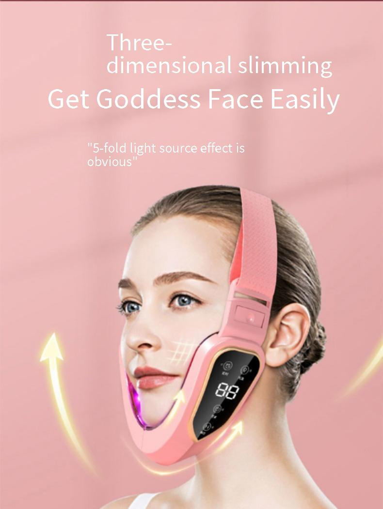 Dispositivos de Lifting Facial Instrumento Inteligente para Modelagem Facial Artefato para Levantamento e Firmeza Massageador Facial em V Instrumento para Modelagem Facial Instrumento de Beleza para Queixo_voghion.com