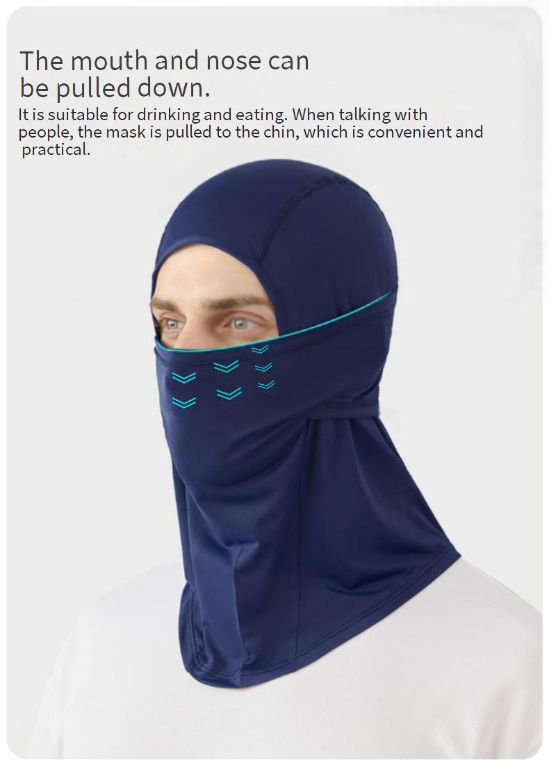 Copricapo estivo con protezione solare, fodera per casco da moto, assorbente per il sudore, ad asciugatura rapida, antivento, per esterni, in seta ghiacciata_voghion.com