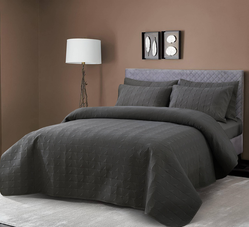 CG36 Bettbezug-Set mit geraden Kanten, quadratisch, geeignet für Schlafzimmer und Wohnzimmer (1 x Tagesdecke + 2 x Kissenbezüge, ohne Bettdecken- oder Kissenkern)_voghion.com