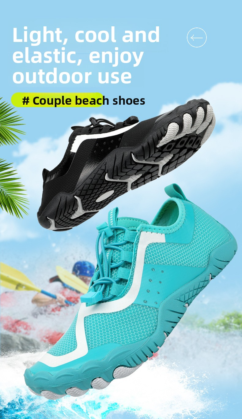 Unisex Quick-Dry Water Shoes For Beach & Hiking – Lightweight Five-Toe Design | Non-Slip Rubber Sole | Yoga & Running_voghion.com