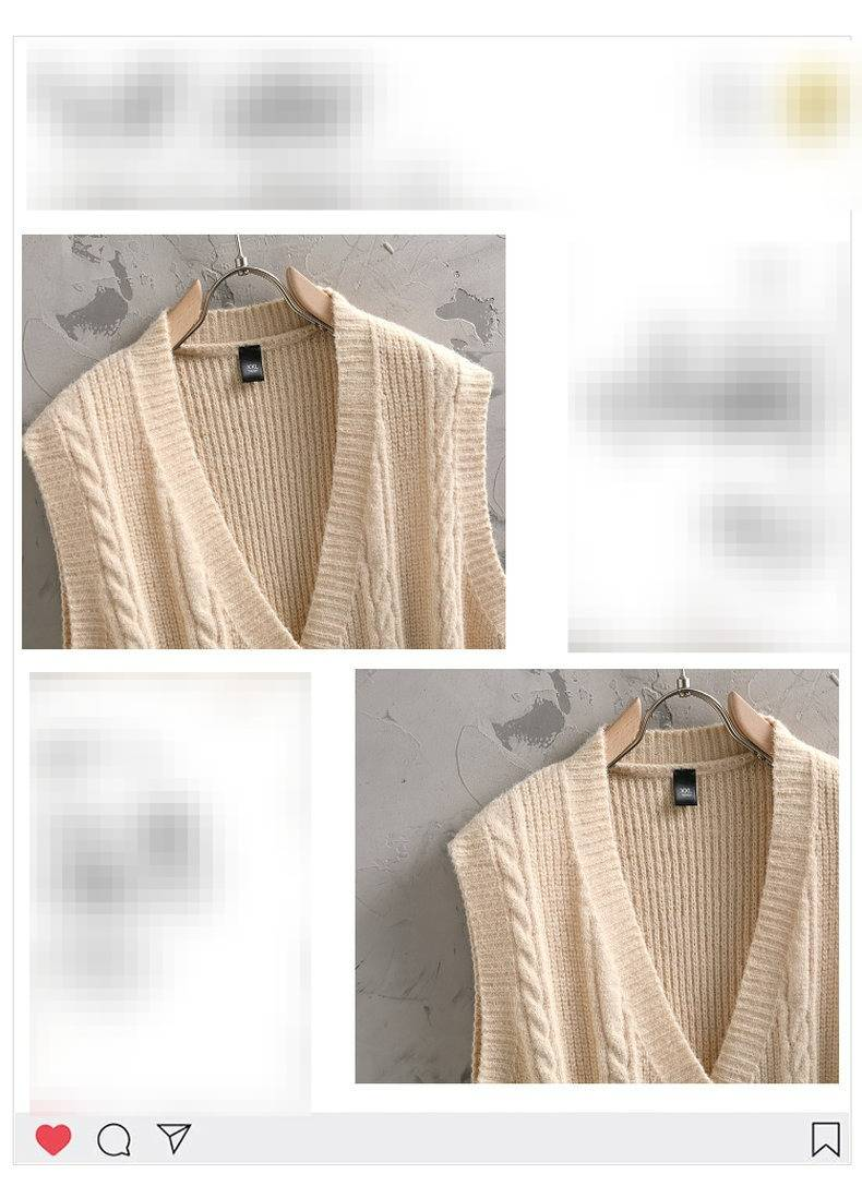 2025 Autumn And Winter Solid Color Sweater Men's Single Breasted Vest Waistcoat Vest Knitted Sweater Bottoming Sweater Men_voghion.com