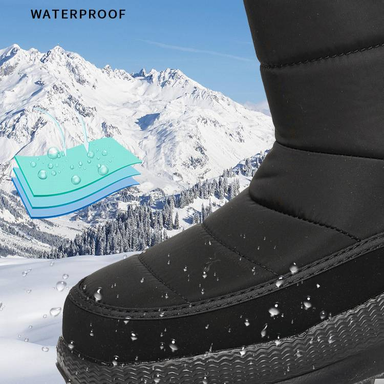 Ski Boots Winter New Warm Northeast Snow Boots Large Size Men's Shoes Plus Velvet Thickened Cold Proof Outdoor Cotton Shoes Men_voghion.com