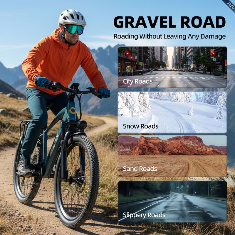 Bicicleta elétrica Aairsk S800 para adultos, bateria de 36V 13Ah, trava com cartão inteligente_voghion.com