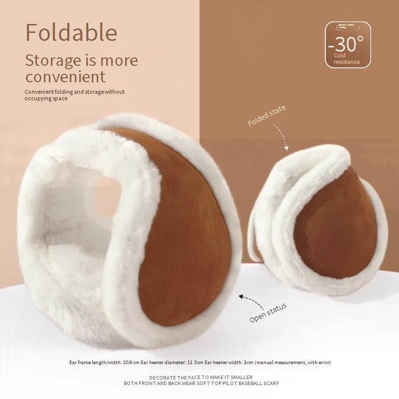 Paraorecchie invernali unisex – Scaldaorecchie pieghevoli foderati in pile con fascia regolabile per uomo e donna_voghion.com