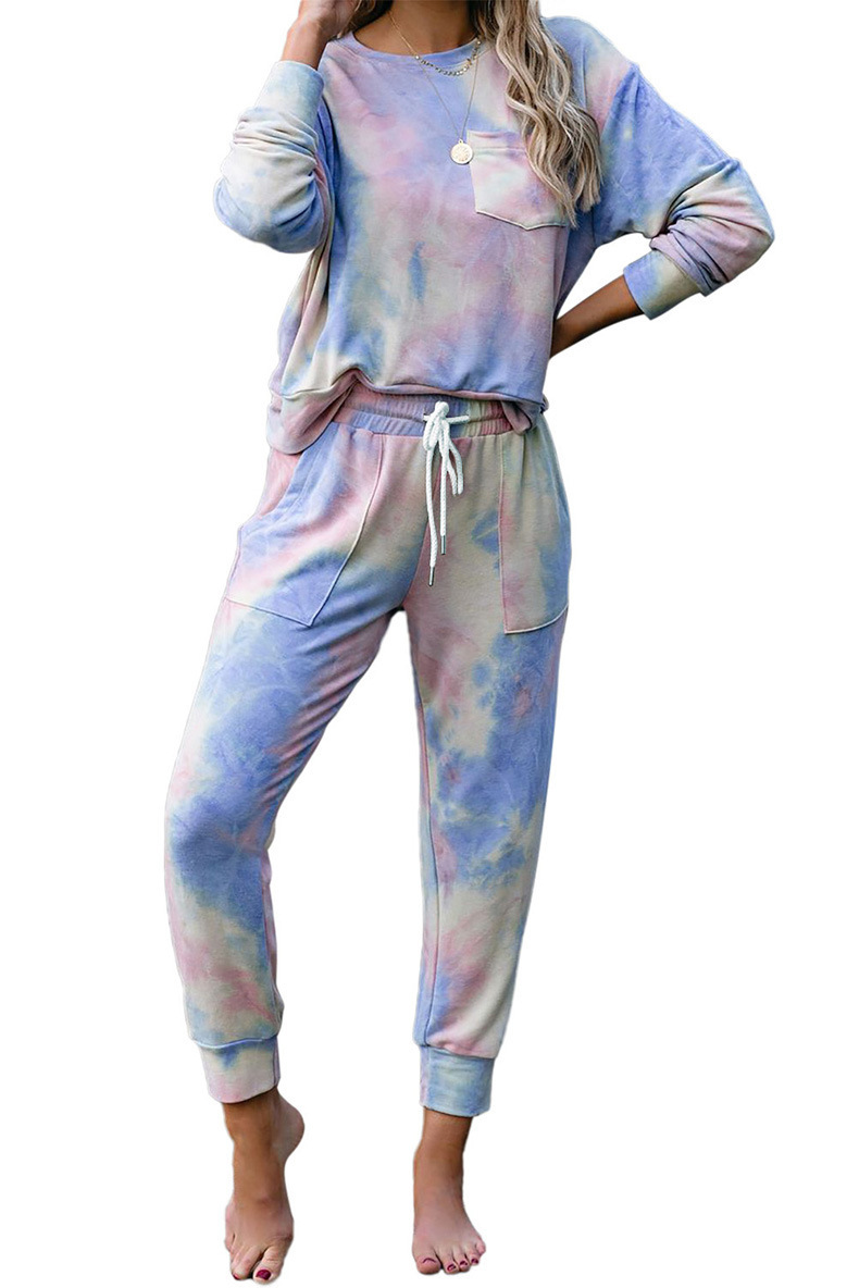 Costum de damă cu pantaloni casual în culoare uni_voghion.com