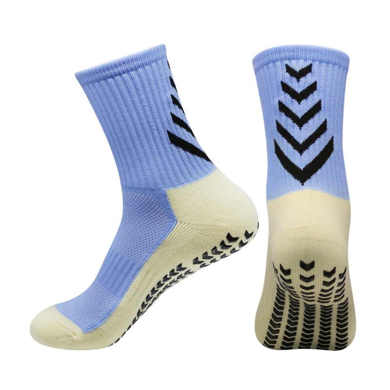 Mittellange Fußballsocken mit dicker Handtuchunterseite, rutschfeste selbstklebende Sportsocken für Herren und Damen, Yogasocken, Trampolinsocken, Laufsocken_voghion.com