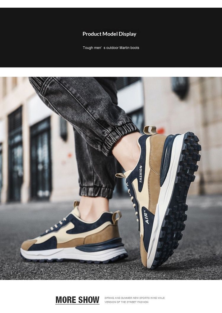 Glide Heren Sneakers 2025 Nieuwe Herfst Casual Leer Waterdicht Antislip Veelzijdig Zachte Zool Slijtvast Werkveiligheid Trendy_voghion.com