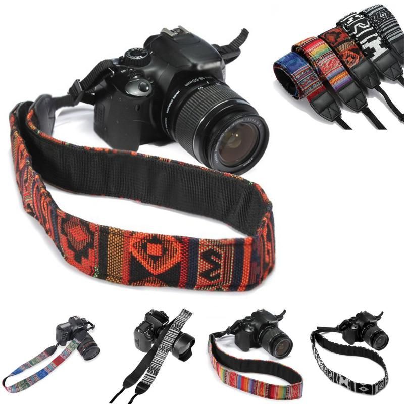DSLR SLR Kameralar İçin Evrensel Ayarlanabilir Kamera Boyun Askısı Nikon Canon Sony Olympus Yumuşak Dolgulu Pamuklu Omuz Askısı Kemeri_voghion.com