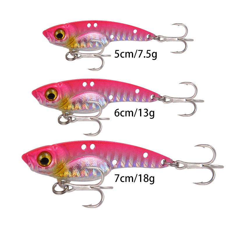Nouveau leurre vibrant petit serpent dent de dragon VIB métal sang rainure hameçon longue portée pêche en mer eau douce croaker équipement de pêche_voghion.com