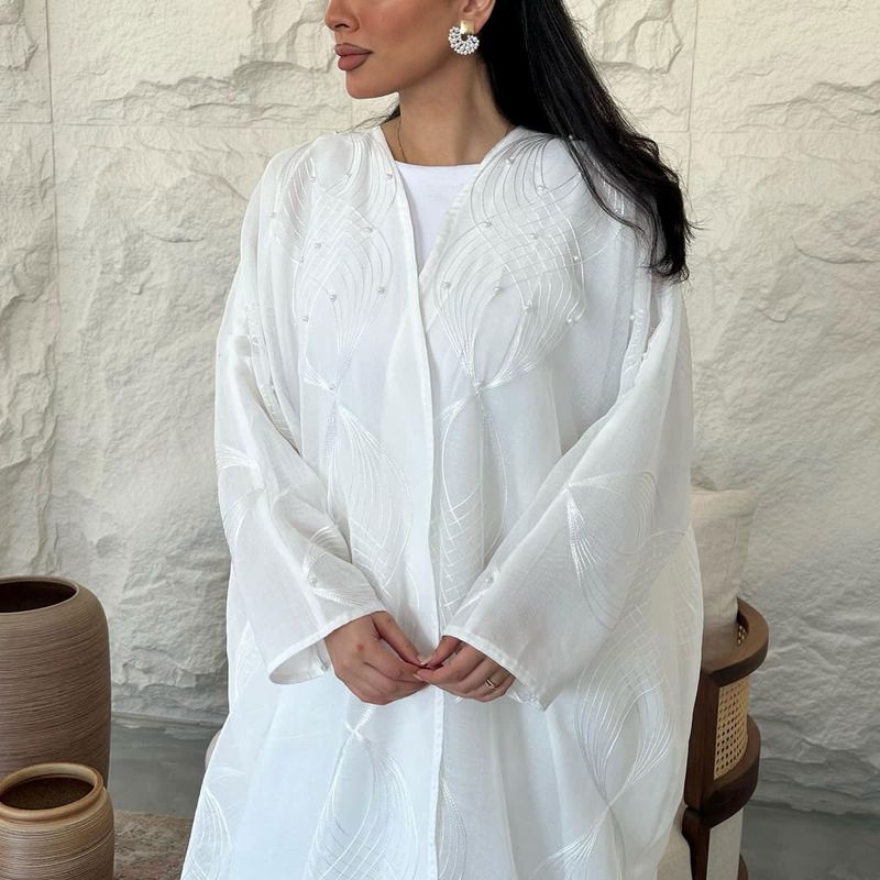 Women's Clothing Fashion Temperament Elegant Beaded Cardigan Robe Two Piece Set_voghion.com