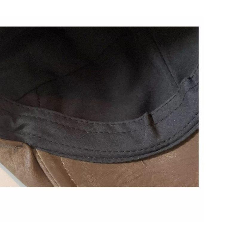 2025 Nieuwe PU leren damesbaret met voorrand, veelzijdig voor herfst en winter_voghion.com