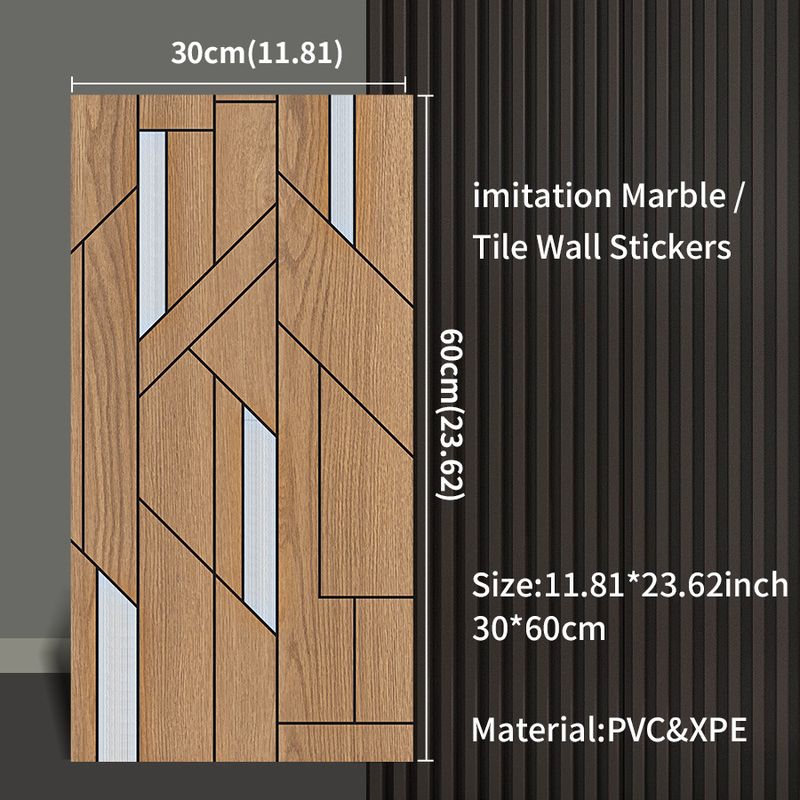Mosaik-Holzmaserung, Aluminium-Kunststoffplatte, selbstklebend, wasserdicht, feuchtigkeitsbeständig, Hintergrundwand_voghion.com