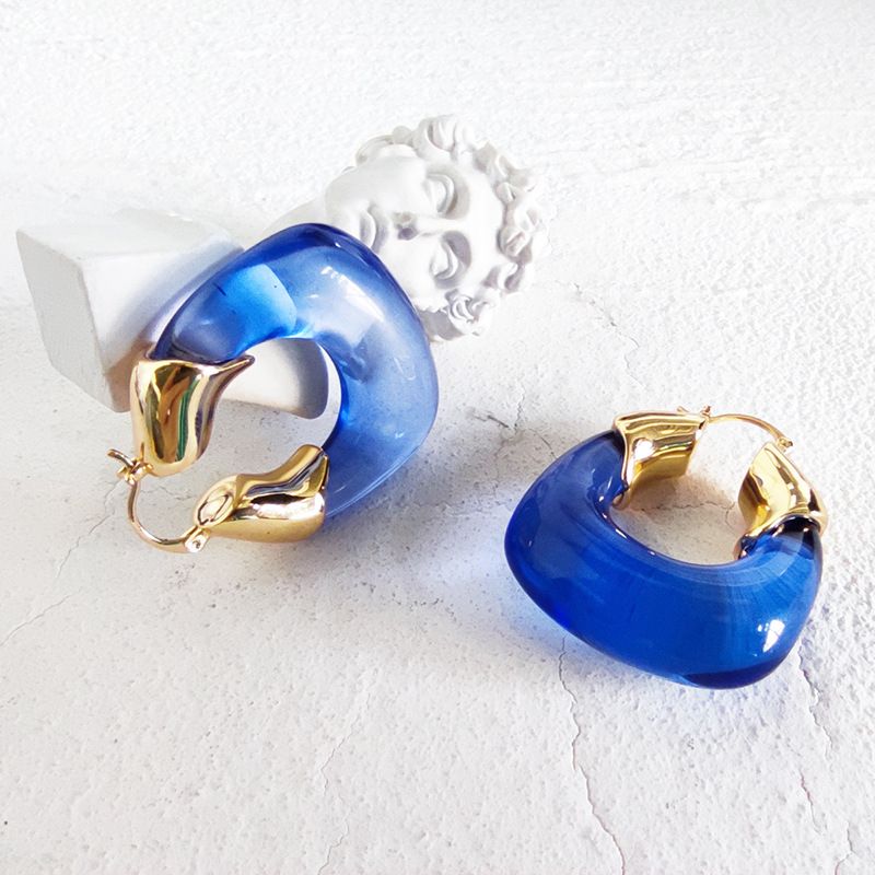 Orecchini trasparenti a forma di cuore per donna, orecchini pendenti vintage minimalisti, orecchini leggeri e vistosi per abbigliamento casual e da festa_voghion.com