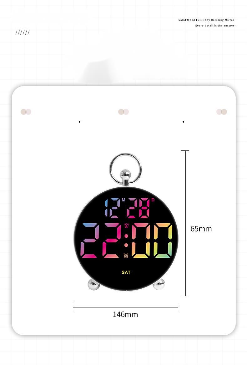 Nuova sveglia digitale da tavolo con spina plug-in, elettronica multifunzionale e creativa per studenti a LED 8029_voghion.com