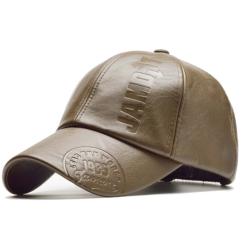 Șepci de baseball din piele PU cu imprimeu de litere, primăvara și toamna, în aer liber, reglabile, casual, pălării cu protecție solară_voghion.com