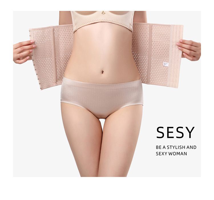 Women's Postpartum Belly Belt Four Seasons Hollow Three Breasted Belly Belt Exercise Belly Reduction Body Shaping Waist Belt_voghion.com