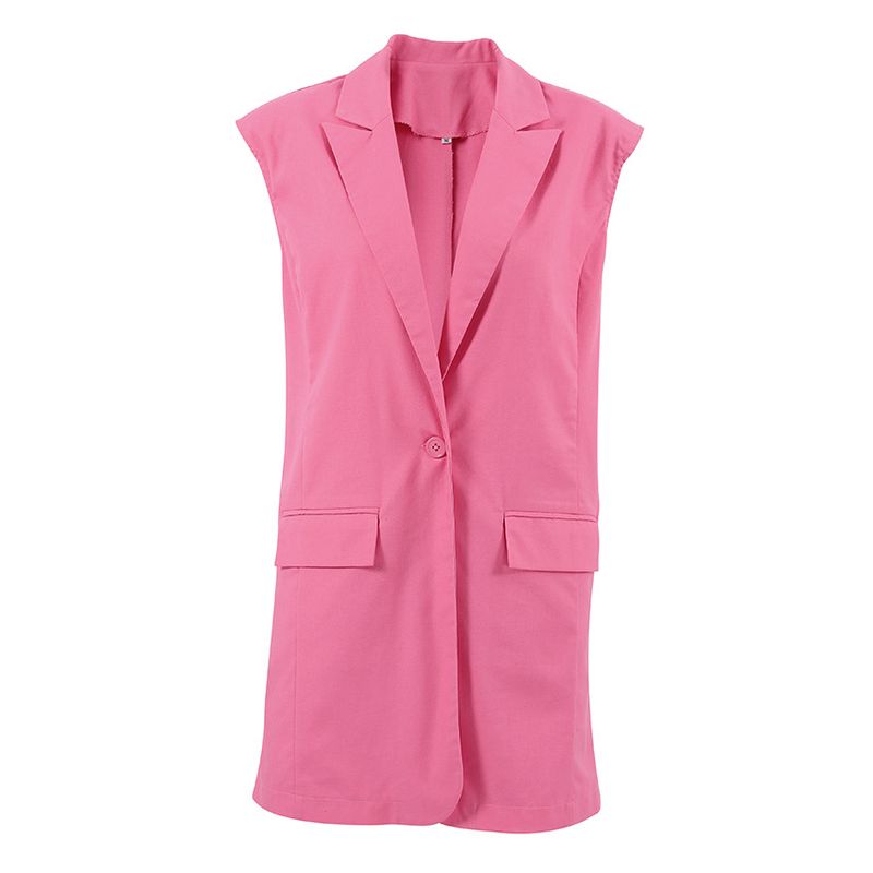 completo da donna, gilet, pantaloni dritti, set in due pezzi, stile semplice, tendenza di fascia alta_voghion.com