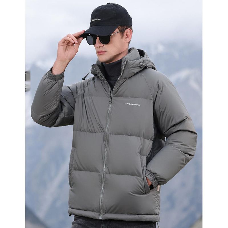 Piumino invernale da uomo con cappuccio, 90% piumino d'anatra, caldo e spesso, nuovo, alla moda, resistente al freddo, corto_voghion.com