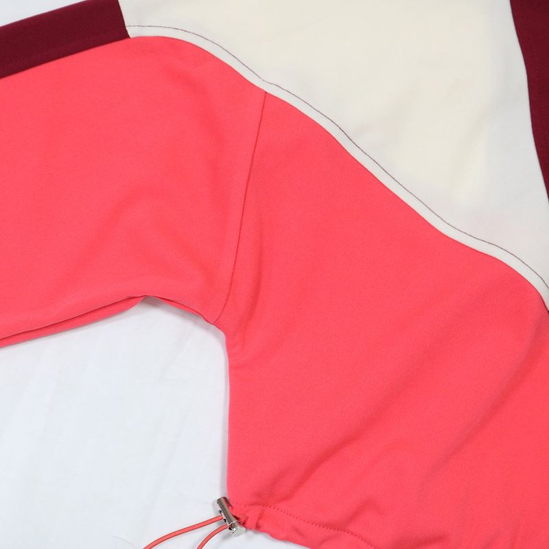 Damemode Langærmet Løs Top Med Slanke Blyantbukser Splicing Color Casual Wear Todelt Sæt_voghion.com