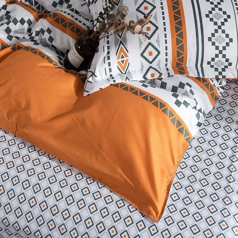 Set da tre pezzi Copripiumino bohémien Set da tre pezzi Biancheria da letto stampata_voghion.com