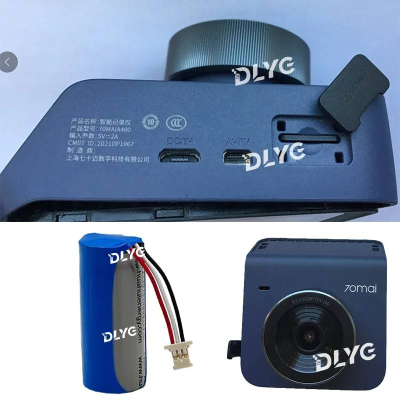 For 70mai A400 Rubik Cube Battery Smart Tachograph DVR Driving Recorder 3.7v 500mah HMC1635 Lithium Ion Battery_voghion.com