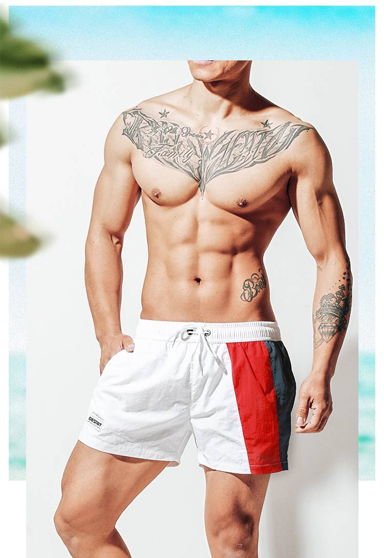 Men's Flat-angle Loose Swimming Trunks And Quick-drying Beach Pants_voghion.com