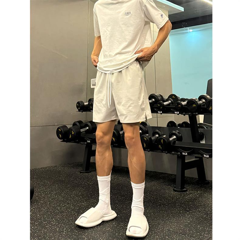 Men's Clothing Sexual Tension Wear Solid Color Shorts Men's Summer Fitness Sports Simple Pants Running Casual Four Point Pants_voghion.com