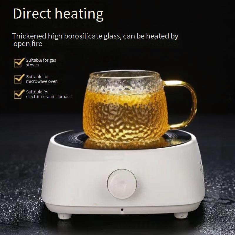 Thickened Hammer Pattern Pineapple Cup Tropical Handle Water Cup Home Fashion Breakfast Cup Beverage Cup Milk Cup Glass Water Cup_voghion.com