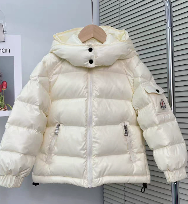 Kids' Short Puffer Jacket With Glossy Finish - Waterproof Winter Coat For Boys & Girls, Thermal Insulated Outerwear_voghion.com